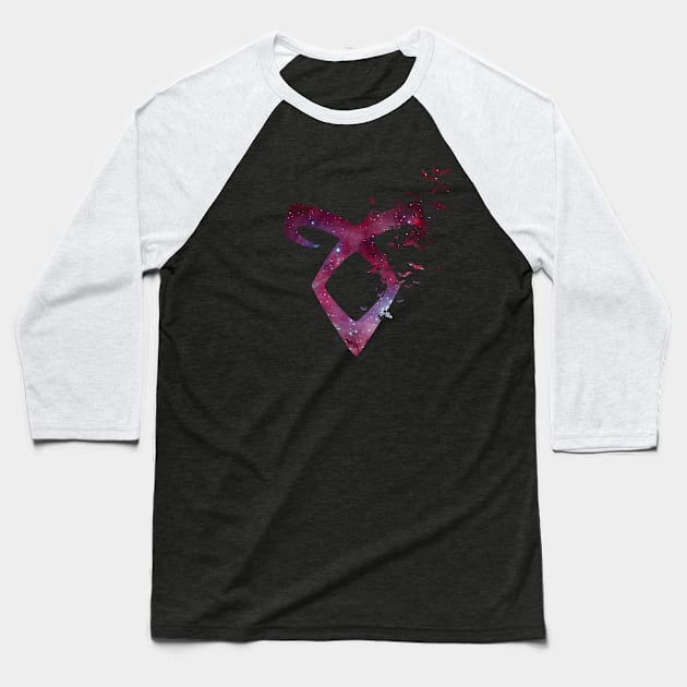 Shadowhunters rune / The mortal instruments - rune bats (red galaxy) - Parabatai - gift idea Baseball T-Shirt by Vane22april